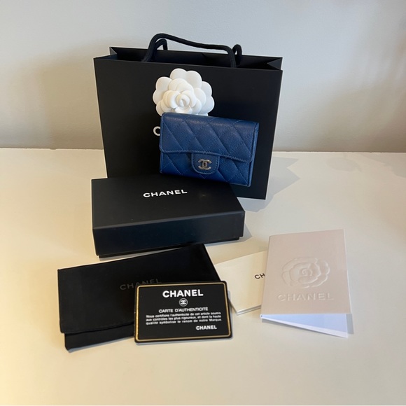 CHANEL Handbags - [Sold] Authentic Chanel Carver Wallet in Sapphire Blue (limited edition)